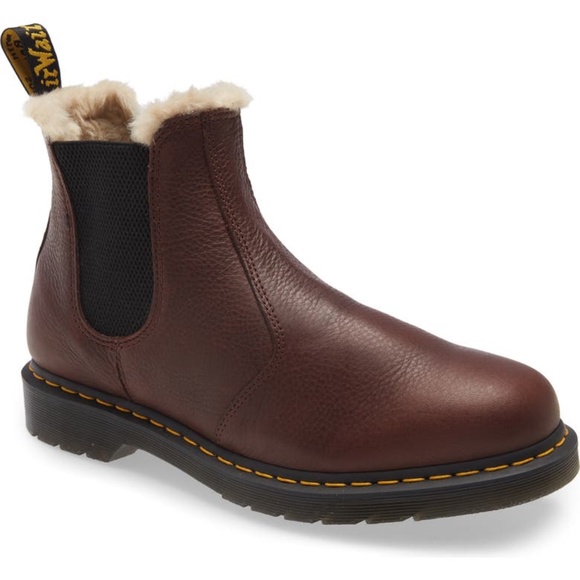 new Dr.Martens Men\'s size 11 2976 FL ambassador chelsea faux fur lined Boots